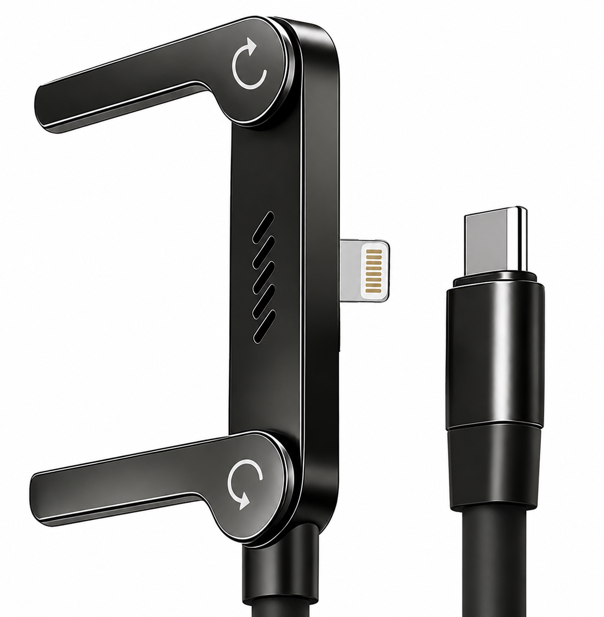 Nueva Llegada | Cable de carga súper rápido 240W Actualizado con Soporte desmontable incorporado para Celular TIPO-C y LIGHTNING, IPhone y Android