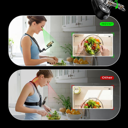 VisionTrack™ | Soporte Celular de Cuello para videos POV Manos Libres para Creadores y Aventureros