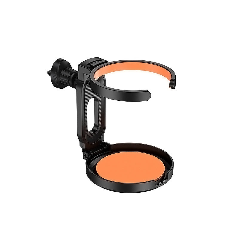Soporte Portavasos Plegable Para Auto Rejilla Ventilación Naranja