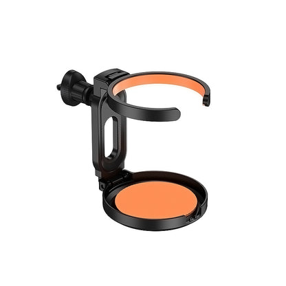 Soporte Portavasos Plegable Para Auto Rejilla Ventilación Naranja