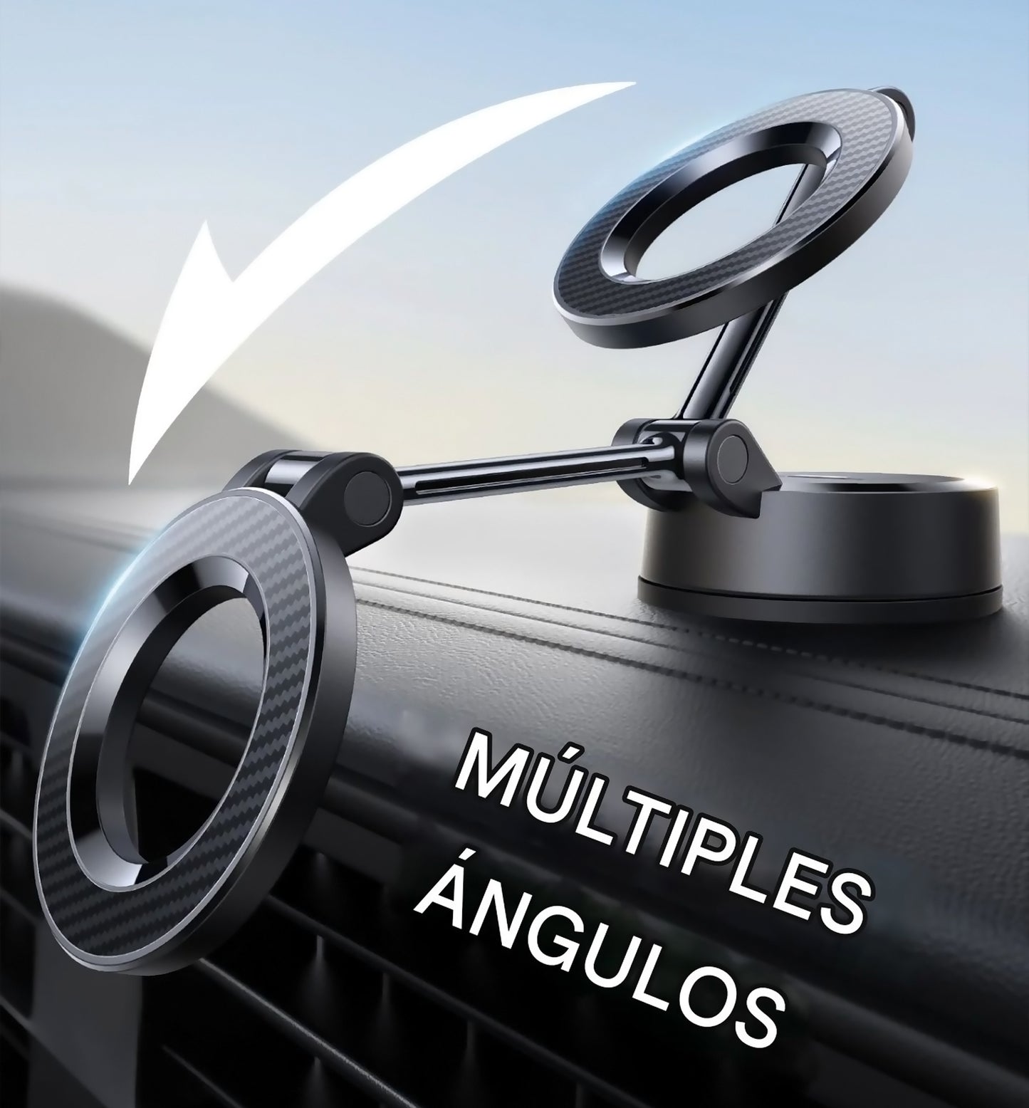 Soporte Celular Para Auto Magnetico Fuerte Iman MagSafe Iphone Android Sopore Premium Giro 360º