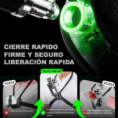 VisionTrack™ | Soporte Celular de Cuello para videos POV Manos Libres para Creadores y Aventureros