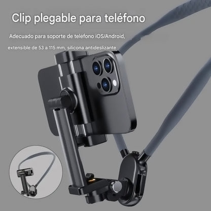 VisionTrack™ | Soporte Celular de Cuello para videos POV Manos Libres para Creadores y Aventureros