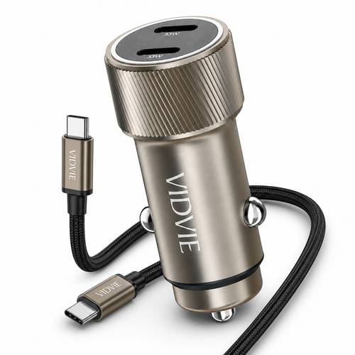 Cargador de Auto VIDVIE 33W Tipo-C Carga Rápida