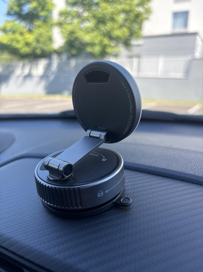 MagCharge K5 Pro™ | Soporte Magnético para Auto con Carga Inalámbrica 15W, Ventosa Nano Gel Ultra Fuerte, 25 Imanes N56 y Rotación 780°