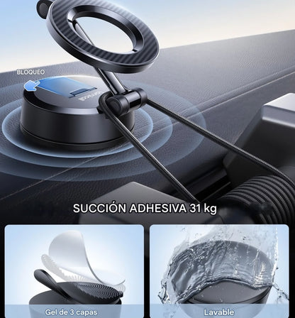 Soporte Celular Para Auto Magnetico Fuerte Iman MagSafe Iphone Android Sopore Premium Giro 360º