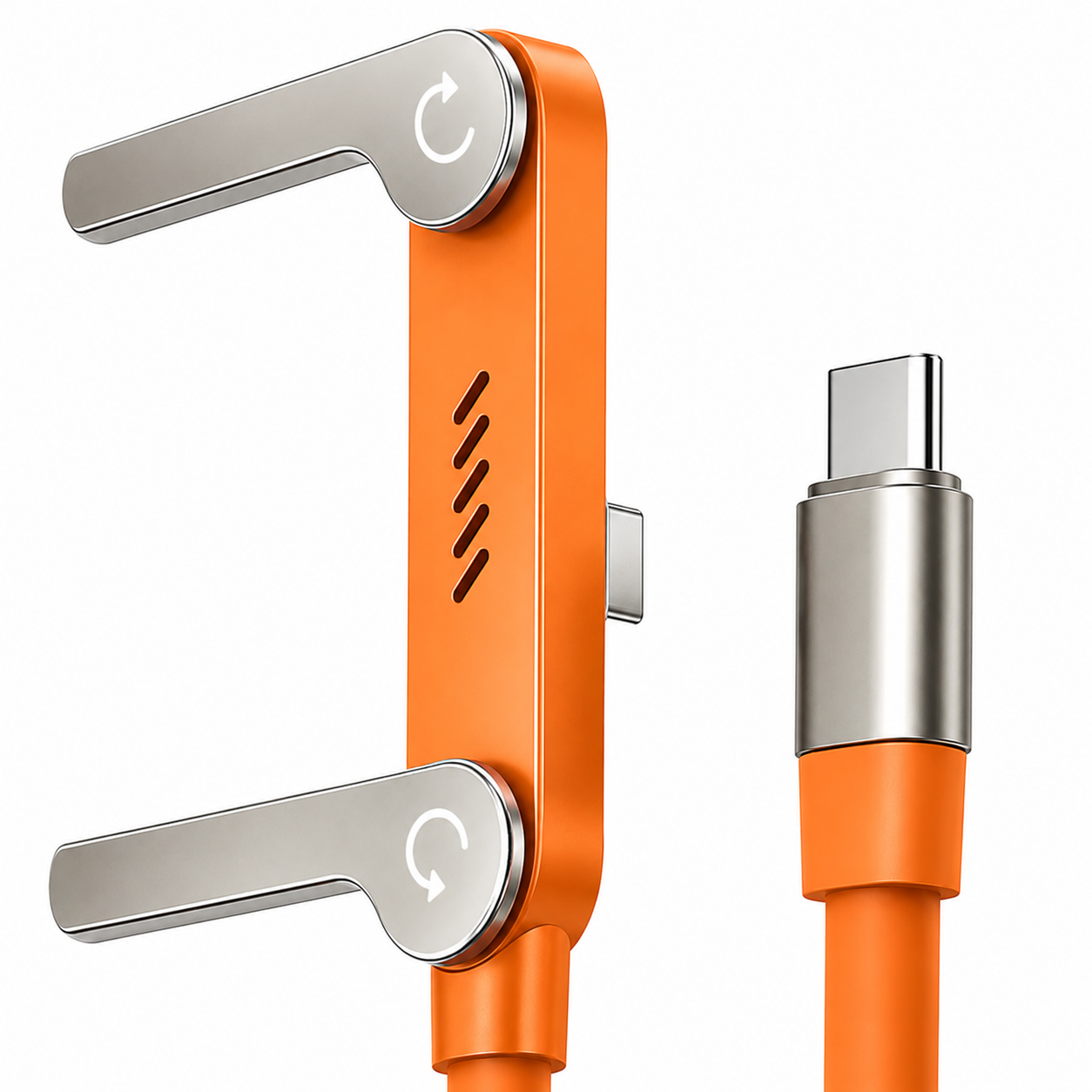 Nueva Llegada | Cable de carga súper rápido 240W Actualizado con Soporte desmontable incorporado para Celular TIPO-C y LIGHTNING, IPhone y Android