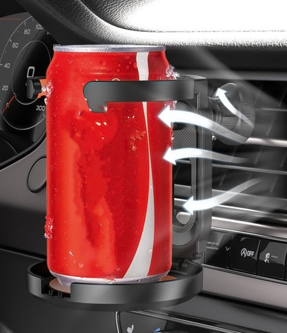Soporte Portavasos Plegable Para Auto Rejilla Ventilación Naranja