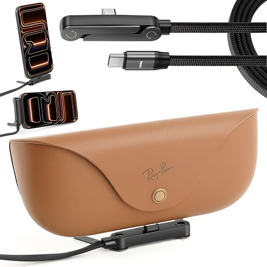 Cable de carga rápida con Soporte plegable TIPO-C 66W y LIGHTNING 36W para IPhone y Android