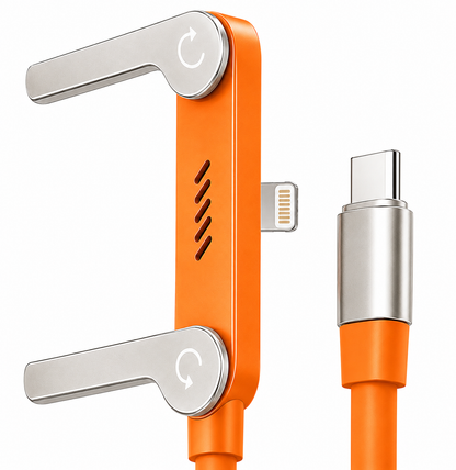 Nueva Llegada | Cable de carga súper rápido 240W Actualizado con Soporte desmontable incorporado para Celular TIPO-C y LIGHTNING, IPhone y Android