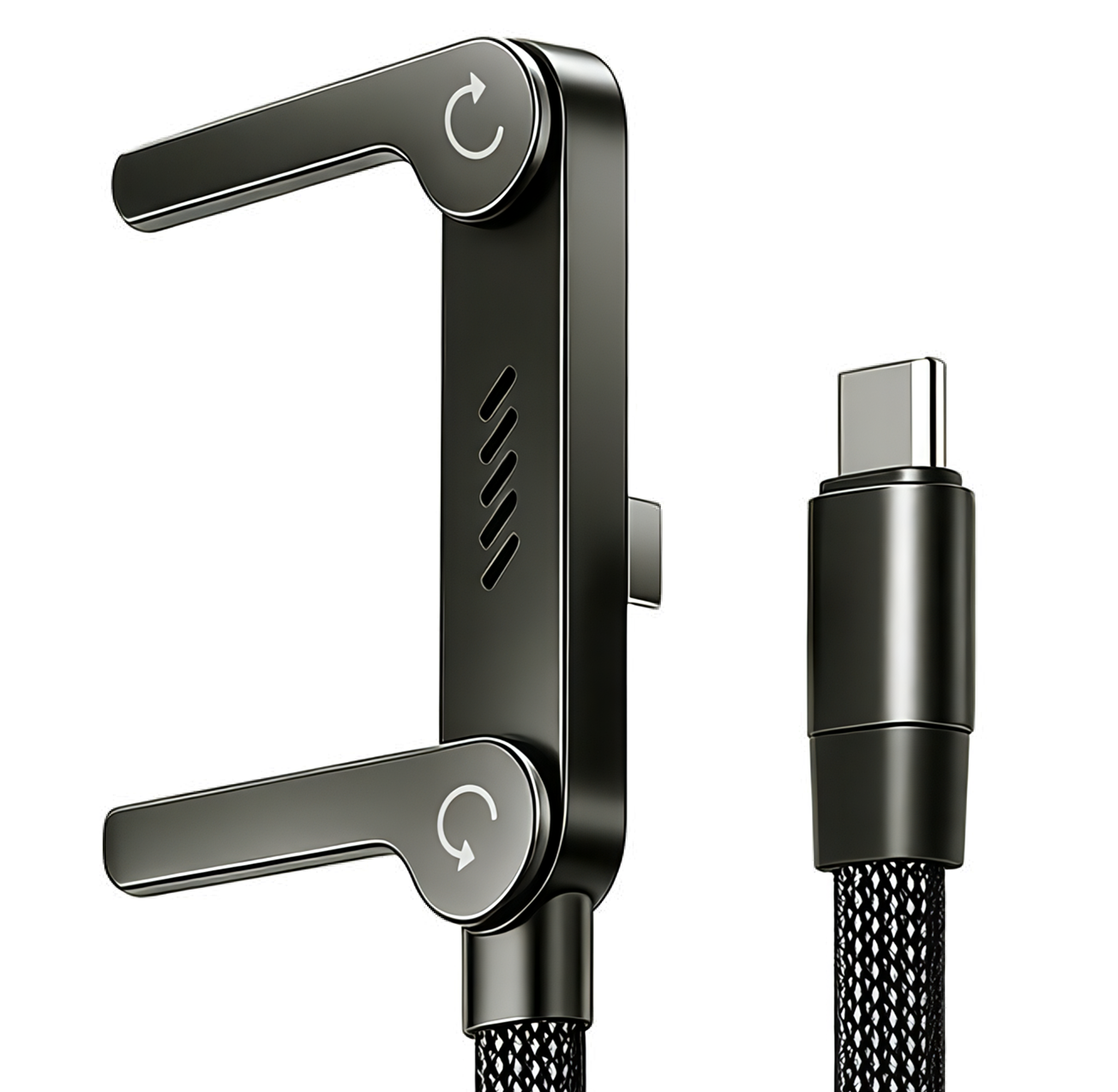 Cable de carga rápida con Soporte plegable TIPO-C 66W y LIGHTNING 36W para IPhone y Android