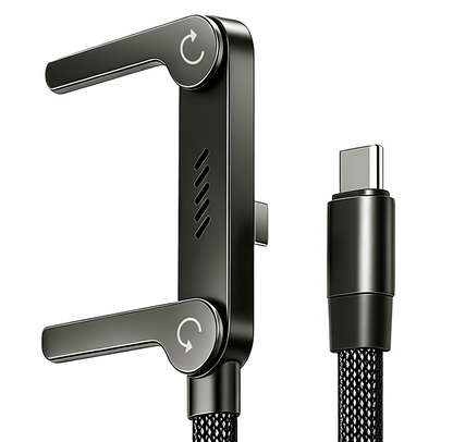 Cable de carga rápida con Soporte plegable TIPO-C 66W y LIGHTNING 36W para IPhone y Android