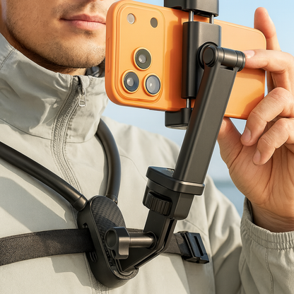 VisionTrack™ | Soporte Celular de Cuello para videos POV Manos Libres para Creadores y Aventureros