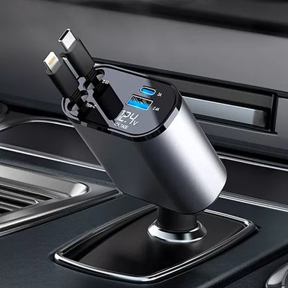 VoltCharge Retract™ | Carga inteligente, diseño compacto y potencia máxima en cada viaje