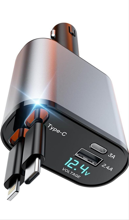 VoltCharge Retract™ | Carga inteligente, diseño compacto y potencia máxima en cada viaje