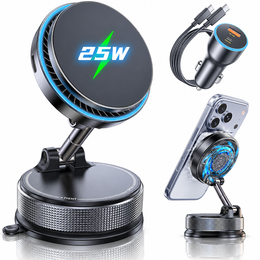 Soporte Celular Auto Magnético MagSafe Carga Inalámbrica de 25W iPhone 18 | Linea Premium K-Series