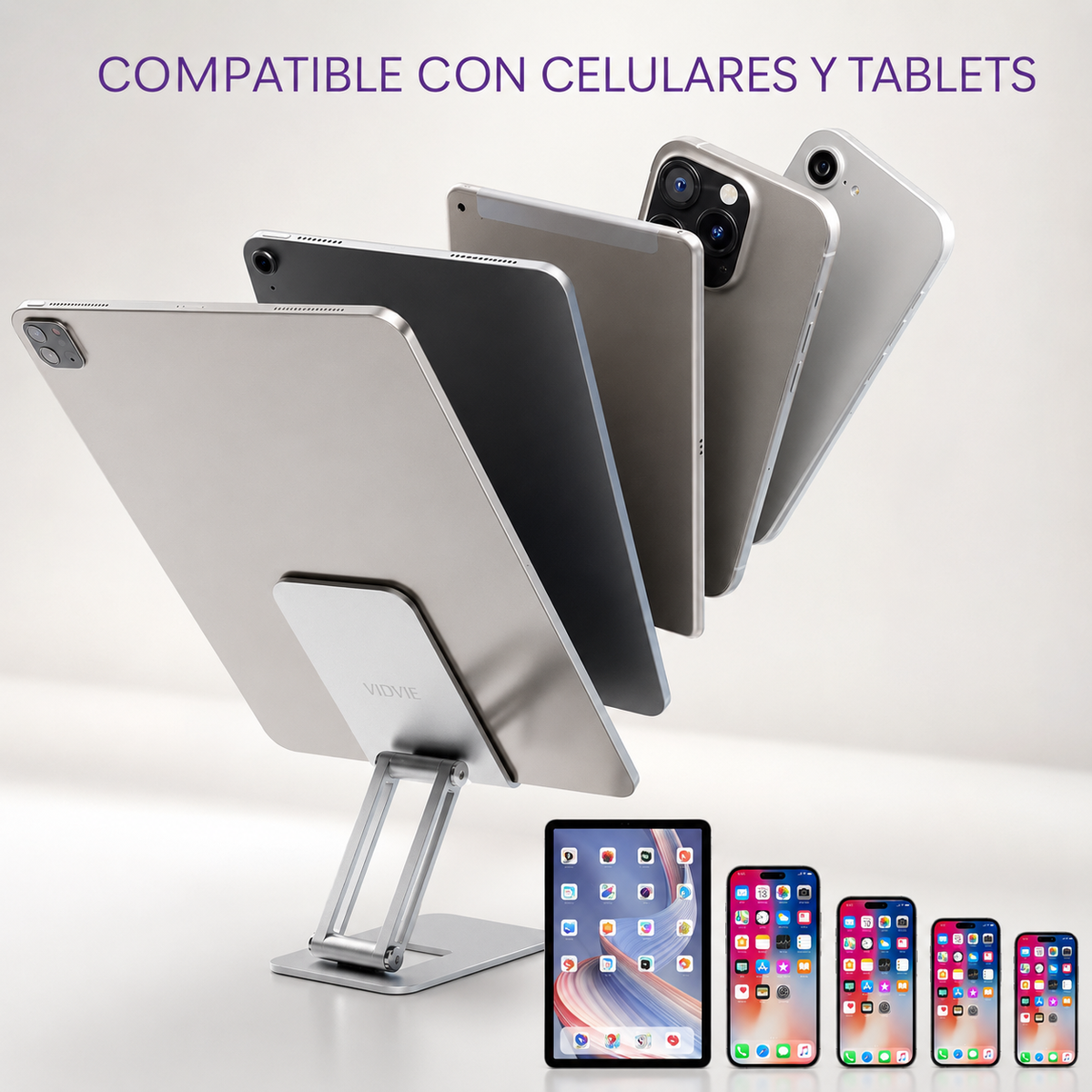 Soporte Celular De Escritorio Oficina Metalico Portatil Tablet y Ipad