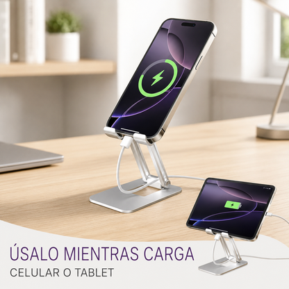 Soporte Celular De Escritorio Oficina Metalico Portatil Tablet y Ipad