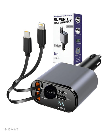 Super Charger™ | Cargador Retráctil 4 en 1 de Carga Rapida
