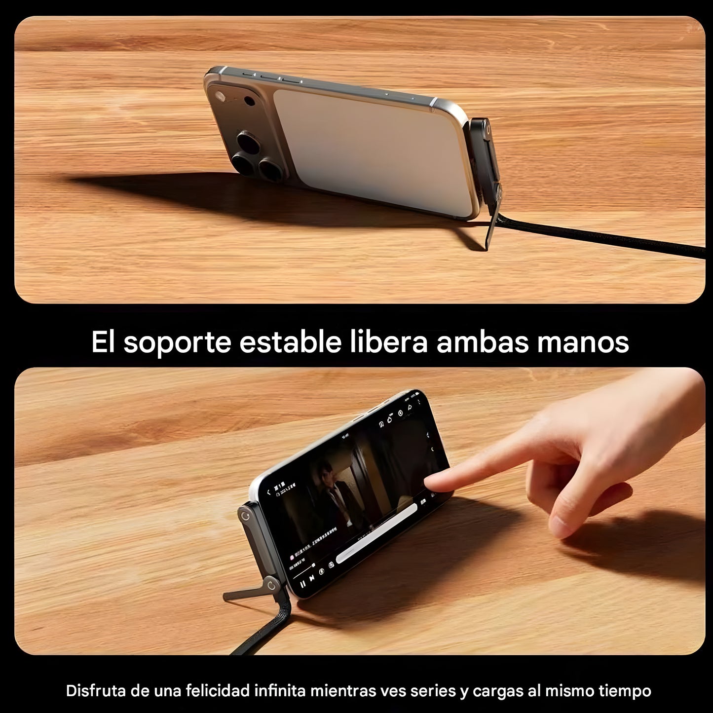 NUEVO | Cable de carga súper rápida 240W con Soporte plegable TIPO-C para IPhone Android