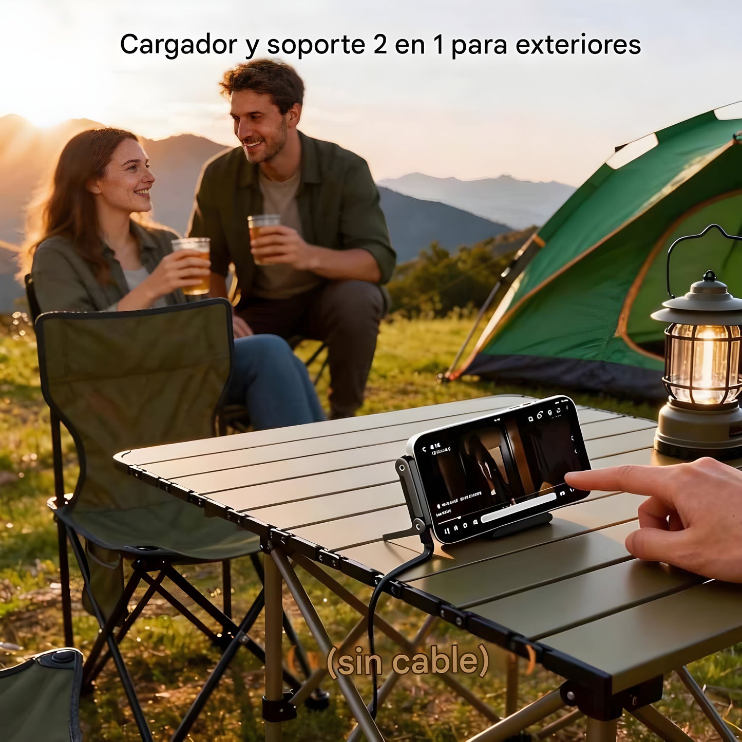 NUEVO | Cable de carga súper rápida 240W con Soporte plegable TIPO-C para IPhone Android