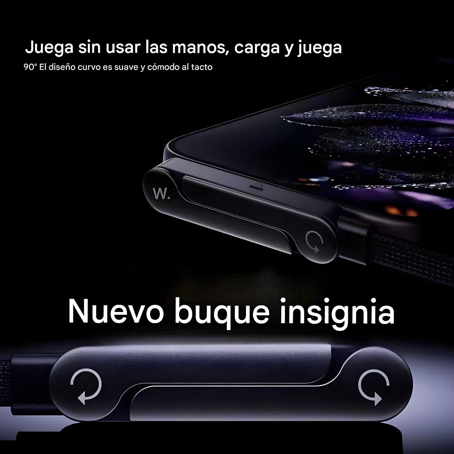 NUEVO | Cable de carga súper rápida 240W con Soporte plegable TIPO-C para IPhone Android