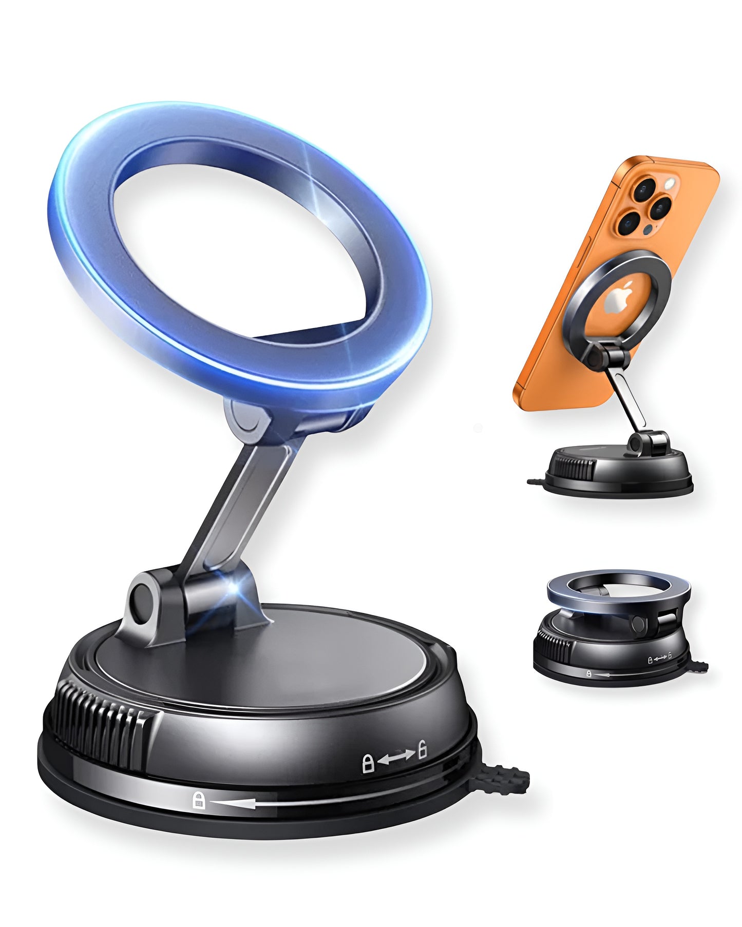MagX70 | 360 Soporte Porta celular Magnetico para Vehiculo Ajustable en 360ª para Iphone y Android