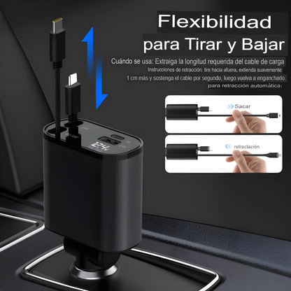 Super Charger™ | Cargador Retráctil 4 en 1 de Carga Rapida