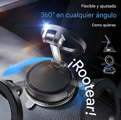 MagX70 | 360 Soporte Porta celular Magnetico para Vehiculo Ajustable en 360ª para Iphone y Android