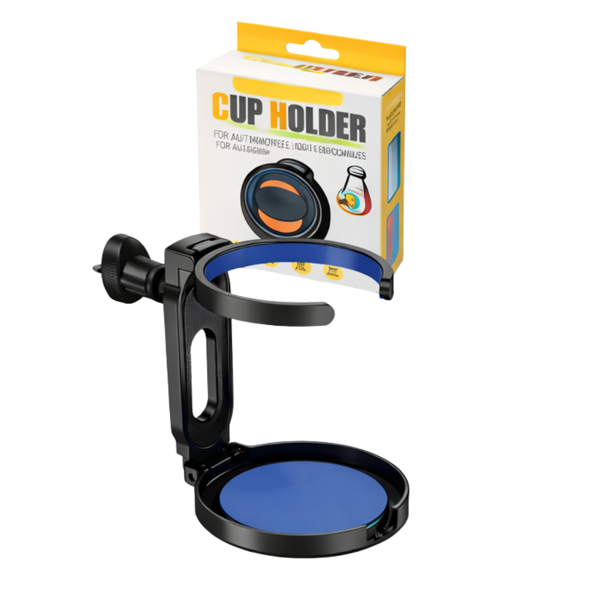 Soporte Portavasos Plegable Para Auto Rejilla Ventilación Naranja