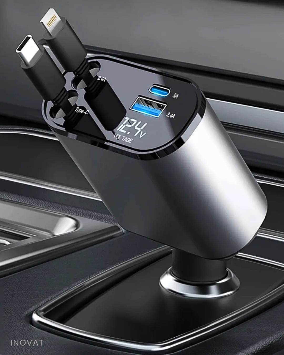 VoltCharge Retract™ | Carga inteligente, diseño compacto y potencia máxima en cada viaje