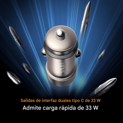 Cargador de Auto VIDVIE 33W Tipo-C Carga Rápida