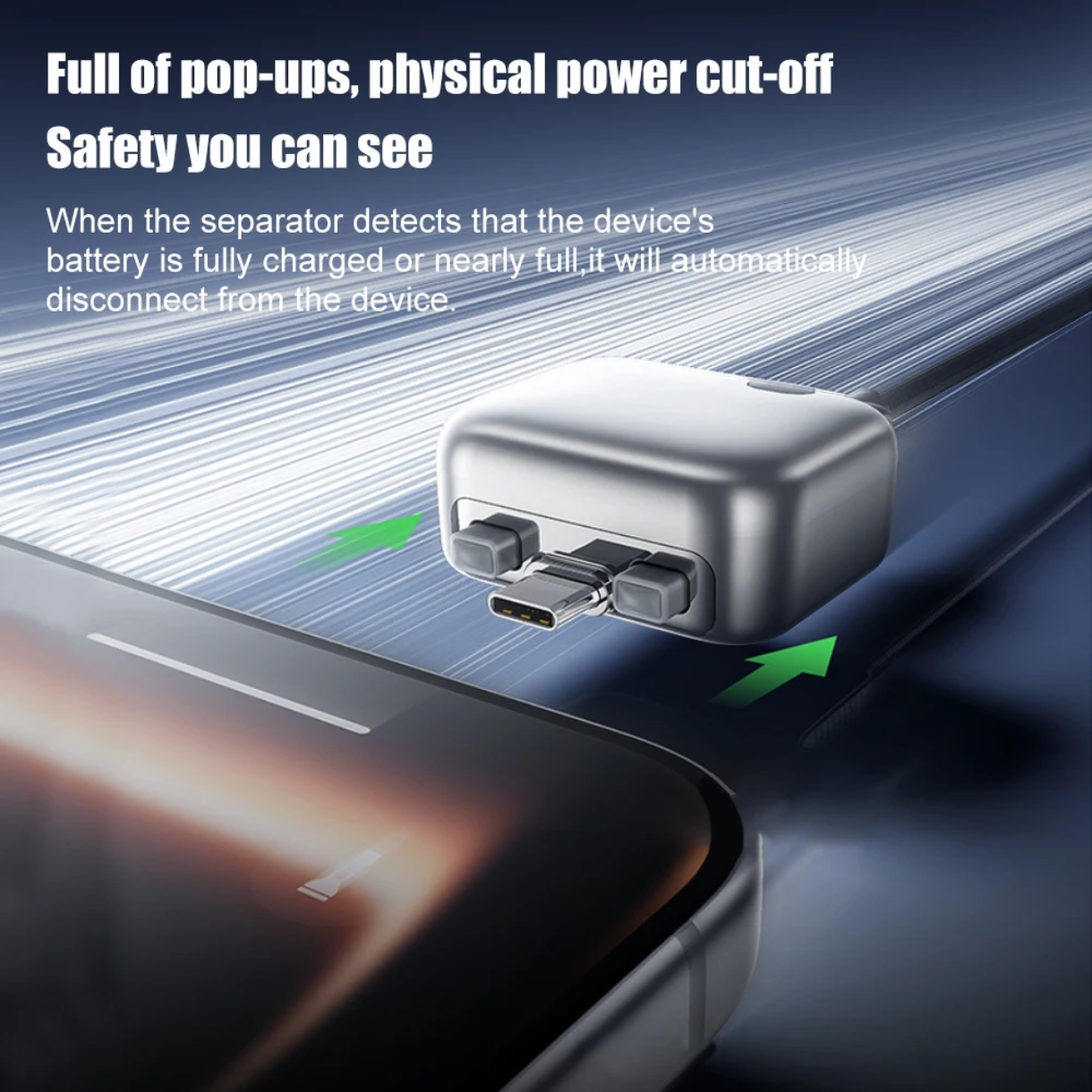 CutCharge Pro™ | Desconector Inteligente USB-C con Corte Automático de Carga al 100% para Protección de Batería