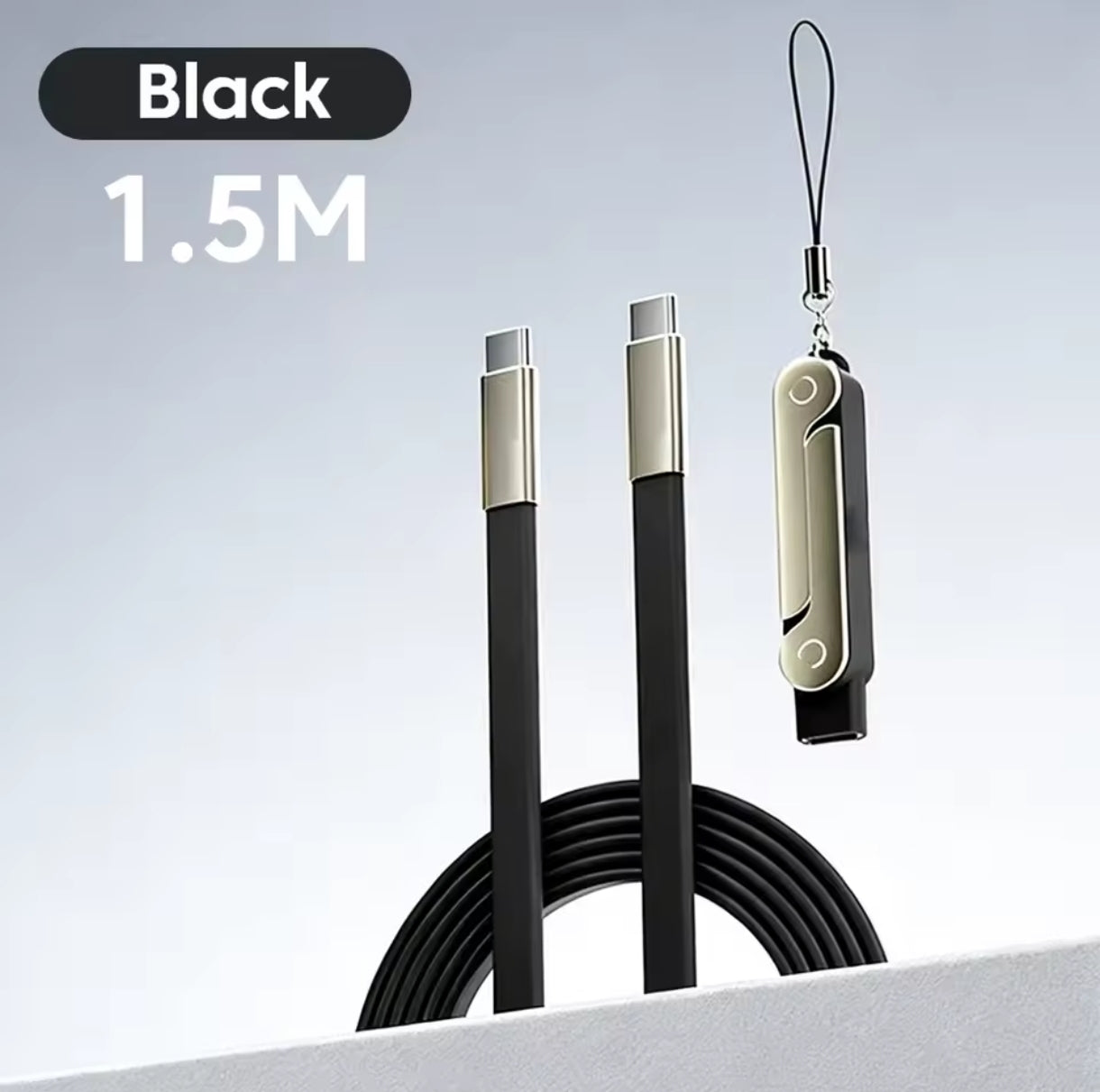 Nueva Llegada | Cable de carga súper rápido 240W Actualizado con Soporte desmontable incorporado para Celular TIPO-C y LIGHTNING, IPhone y Android