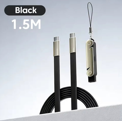 Nueva Llegada | Cable de carga súper rápido 240W Actualizado con Soporte desmontable incorporado para Celular TIPO-C y LIGHTNING, IPhone y Android