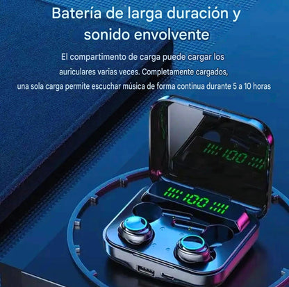 DualWave™ M21 | Auriculares dobles con sonido HiFi, powerbank integrado y cancelación ENC.