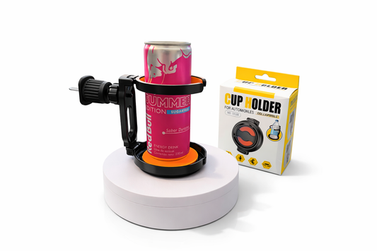 Soporte Portavasos Plegable Para Auto Rejilla Ventilación Naranja