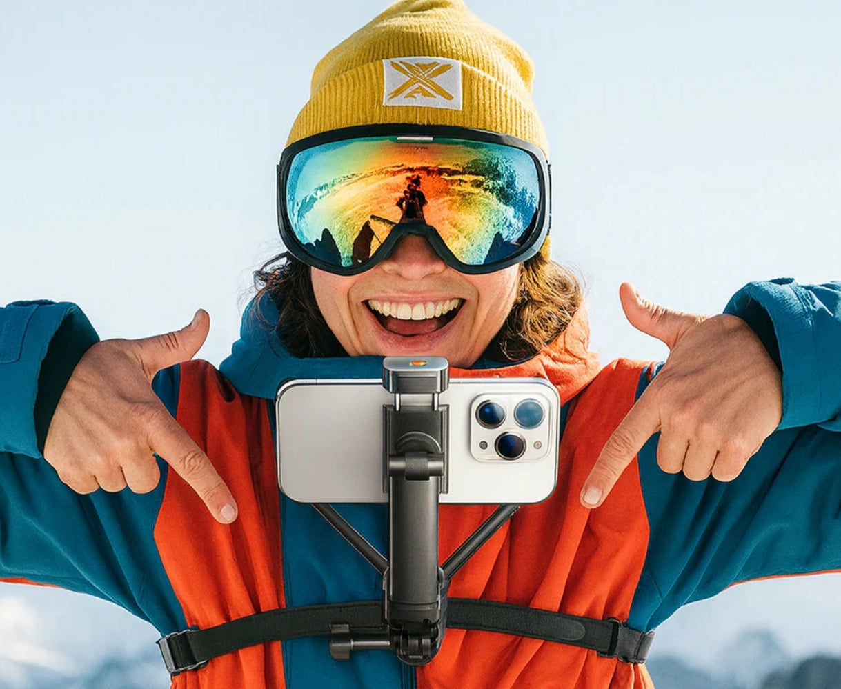 VisionTrack™ | Soporte Celular de Cuello para videos POV Manos Libres para Creadores y Aventureros