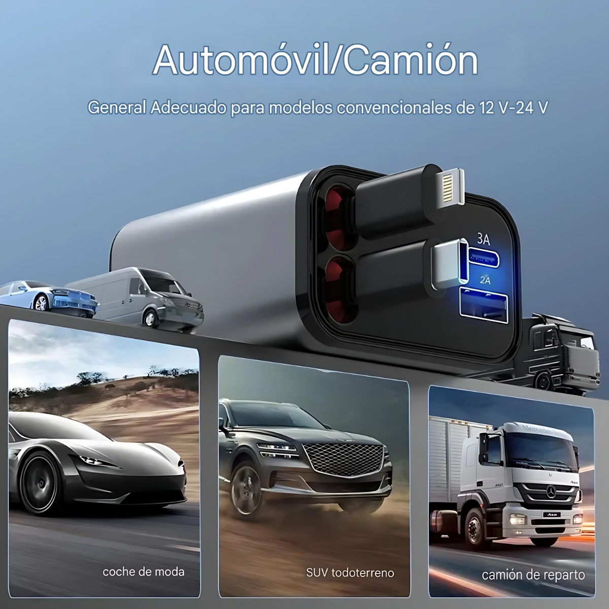 Super Charger™ | Cargador Retráctil 4 en 1 de Carga Rapida
