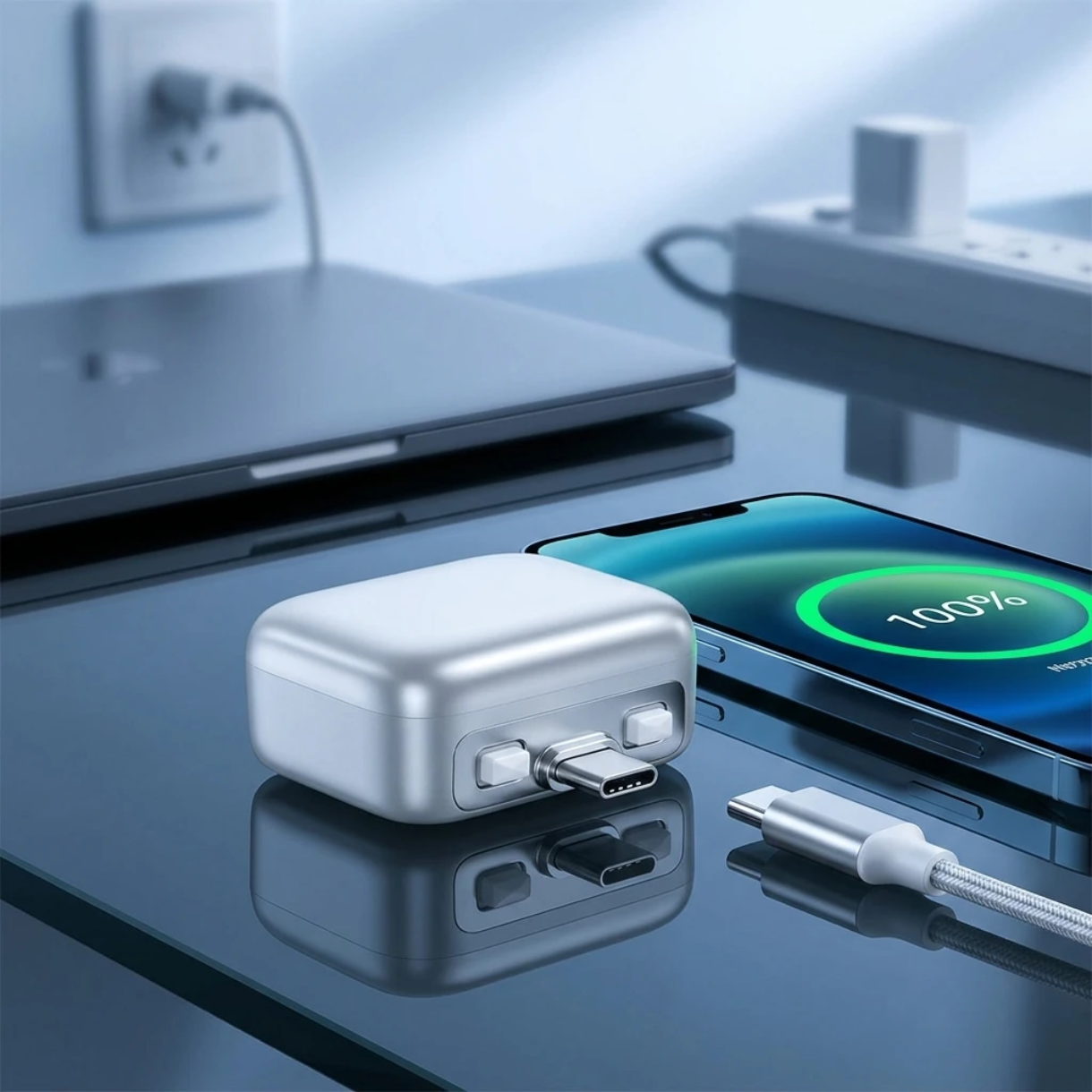 CutCharge Pro™ | Desconector Inteligente USB-C con Corte Automático de Carga al 100% para Protección de Batería