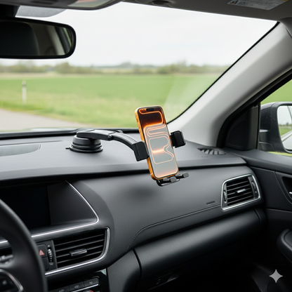 Soporte Celular Para Auto Ventosa Fuerte Iphone Android Negro Giro 360º