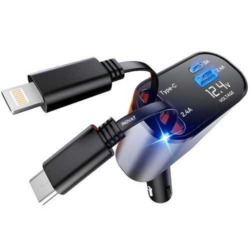 Super Charger™ | Cargador Retráctil 4 en 1 de Carga Rapida
