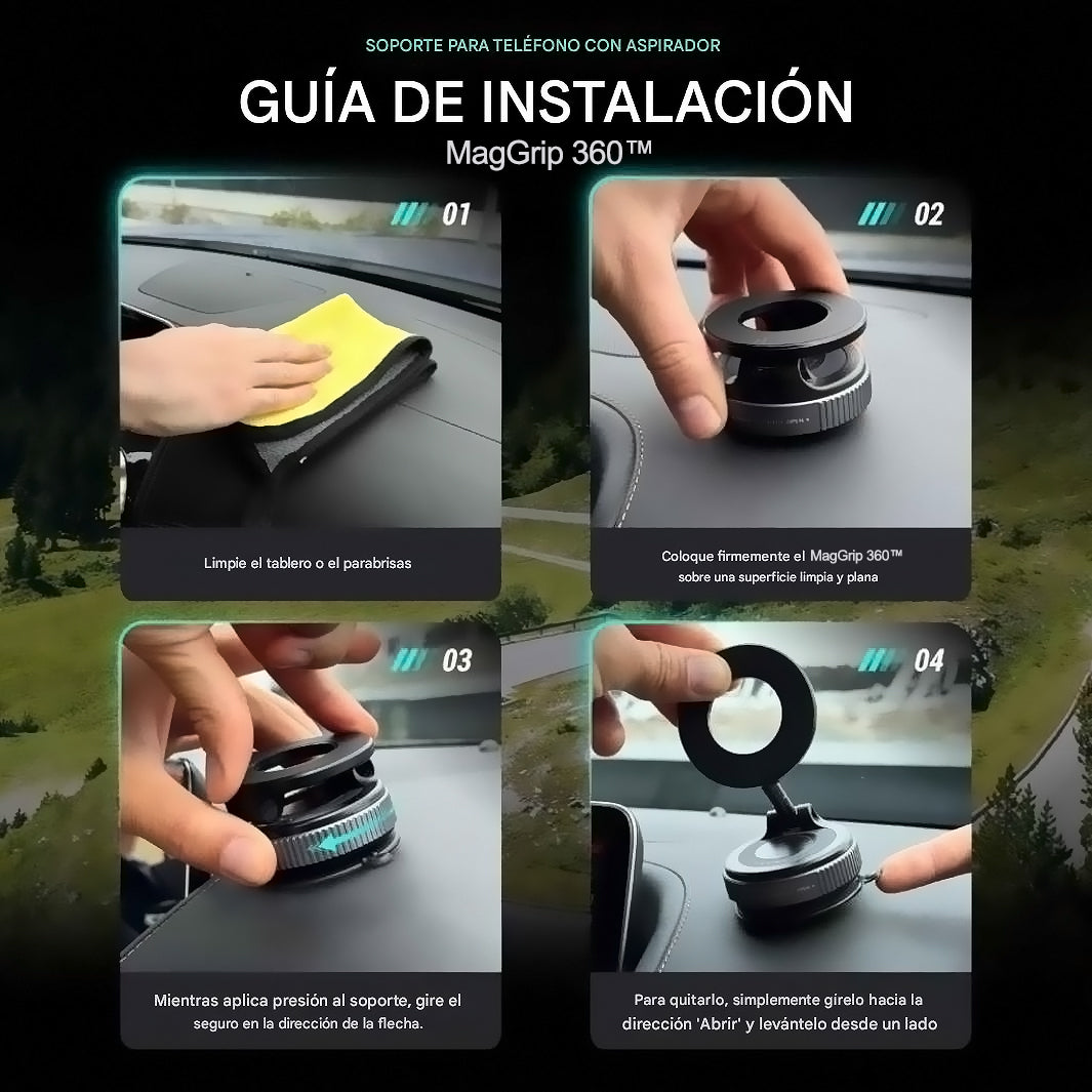 Original MagGrip 360™ | Soporte Celular Magnético IPhone y Android Nano Gel